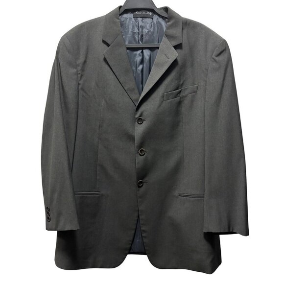 Armani Collezioni Mens Gray Wool Harry Rosen Blazer 42R Made In Italy - Picture 1 of 11